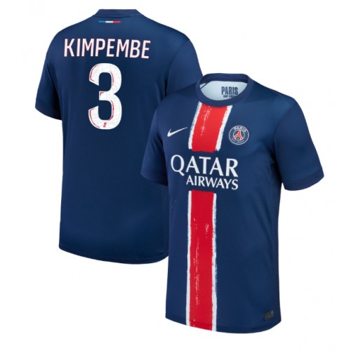 Fotballdrakt Herre Paris Saint-Germain Presnel Kimpembe #3 Hjemmedrakt 2024-25 Kortermet